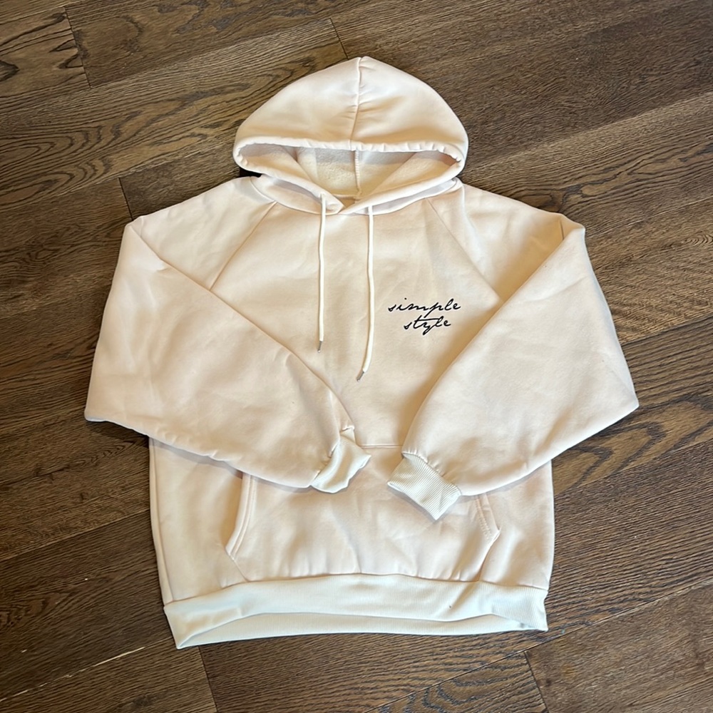 Cream Coloured Oversized Hoodie